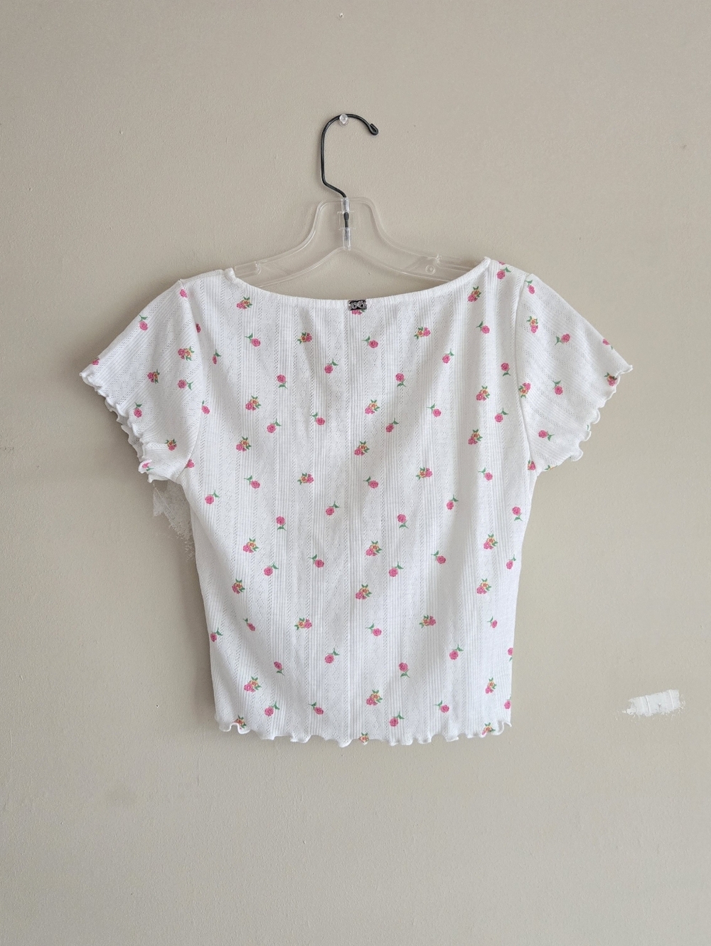 For Love And Lemons Blossom Pointelle Matching Set Pajama Top & Shorts White XS - Picture 11 of 16